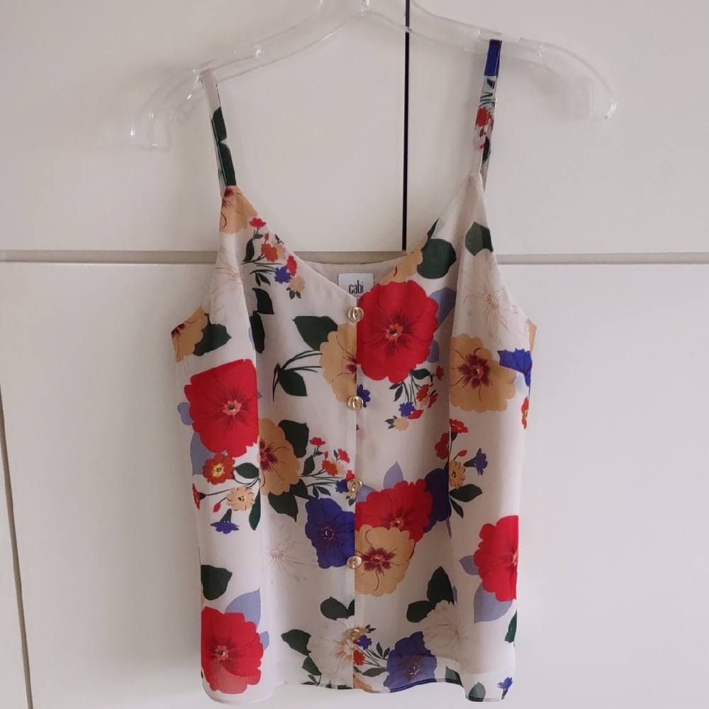 Cabi Red and Blue Camisole Top.  In great condition.